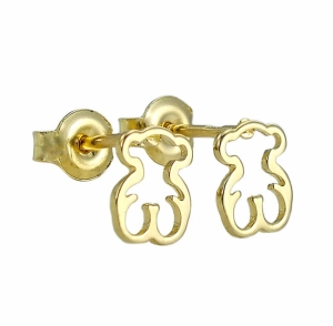 Piękne Złote Kolczyki Misie - próba 585 !