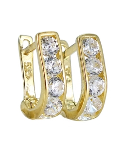 Piękne Złote Kolczyki Przecinki  próba 585 - NAJTANIEJ !