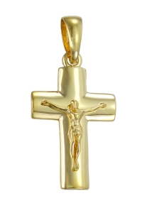 Złoty Krzyż z Jezusem Chrystusem - Próba 585 !