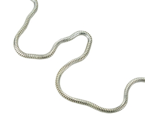 Srebrny Rodowany Łańcuszek Mysi Ogon 50 cm. !!! Szerokość 1,2 mm.