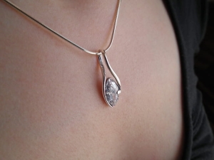 Piękny Srebrny Komplet z Cyrkoniami Gustowny i Delikatny !!Zapraszamy!!