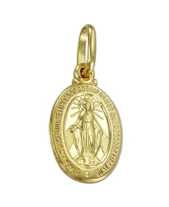 Piękny Złoty Cudowny Medalik Matki Boskiej - Próba 585 !!!