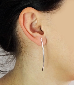 Piękne Srebrne Kolczyki Długie "Pazurki" !!!