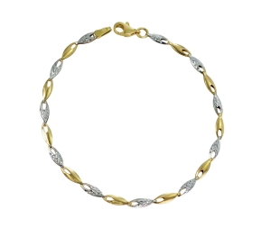 Modna Delikatna Złota Fantazyjna Bransoletka - Próba 585