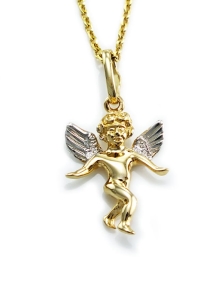 Piękny Złoty Wisiorek - Cudny Aniołek  Pr. 585