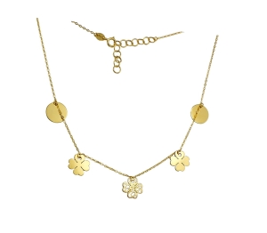 Złoty,Modny i Popularny Naszyjnik Gwiazd i Celebrytek Pięć Elementów pr.585