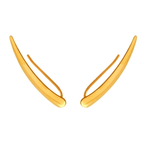 Złote Kolczyki Efektowne Gładkie Nausznice pr.585