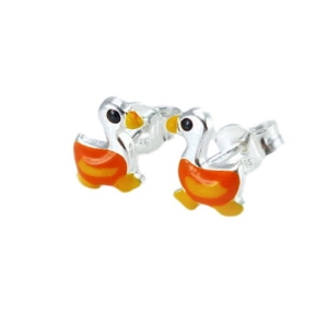 Piękne Srebrne Kolczyki Kaczuszki dla Twojej Księżniczki !!!