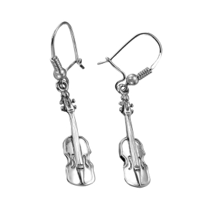 Piękne Srebrne Kolczyki  Skrzypeczki, Skrzypce!!! 2