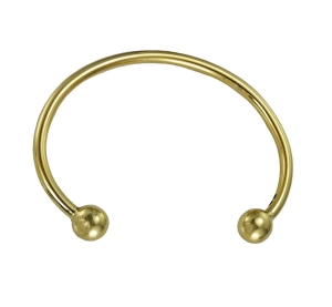 Piękna Złota Sztywna Bransoletka z Kulkami - Próba 585