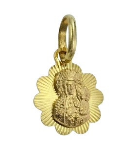 Złoty Medalik z Matka Boska Częstochowska  - Próba 585