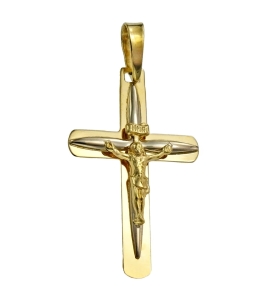 Złoty Krzyż z Jezusem Chrystusem - Próba 585