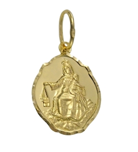 Złoty DuŻy Medalik Szkaplerz - Próba 585