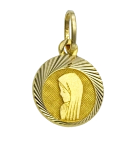 Złoty Medalik z Matka Boska Fatimska - Próba 585
