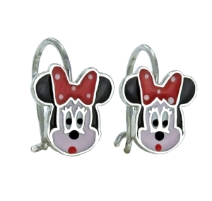 Srebrne Rodowane Kolczyki Myszki na Biglu !
