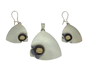 Srebrny Oksydowany Komplet od Artysty Plastyka !