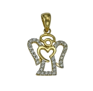 Złoty Cudny Aniołek z Cyrkoniami  Pr. 585