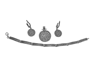 Srebrny Oksydowany Komplet - Historia Ziemi !