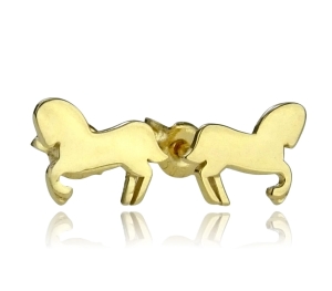 Złote Kolczyki Gładkie Konie, Koniki - Próba 585