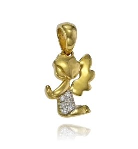 Złoty Cudny Aniołek z Cyrkoniami  Pr. 585