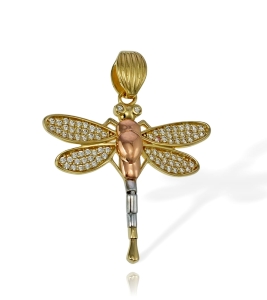 Złoty Wisiorek WAŻKA Efektowny - Nowy Wzór !