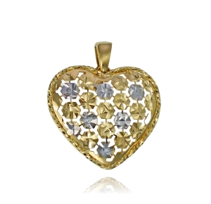 Złote Ażurowe Diamentowane Serce - Pr. 585