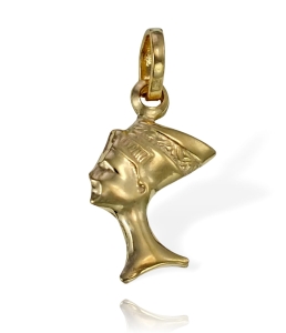 Złota Delikatna Przywieszka Nefretete - Próba 585
