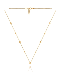 Złoty Modny i Popularny Naszyjnik Kuleczki i Kułeczka pr.585