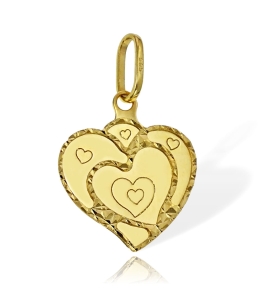 Złote Delikatne Diamentowane Serce Serduszko pr. 585