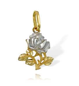 Złoty Delikatny Wisiorek Róża - Próba 585