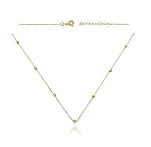 Złoty Modny i Popularny Naszyjnik Diamentowane Kuleczki pr.585