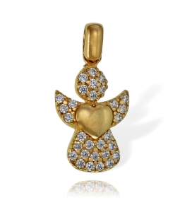 Złoty Cudny Aniołek z Cyrkoniami  Pr. 585