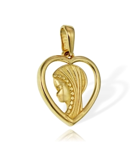 Złoty Medalik Matka Boska w Sercu - Próba 585