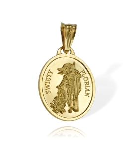 Złoty Medalik Święty Florian Pr. 585