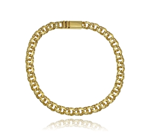 Modna Złota Pełna Bransoletka Galibardi - próba 585