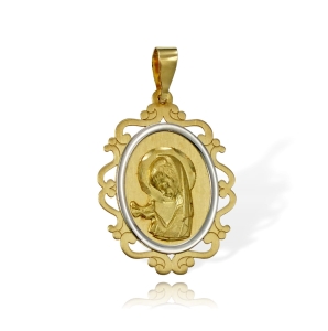 Złoty Medalik z Matką Boską - Próba 585