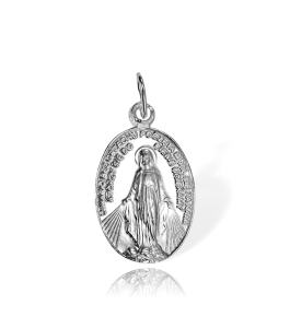 Srebrny Mały Cudowny Medalik Matka Boska Niepokalana - Próba 925