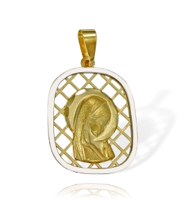 Złoty Ażurowy Medalik z Matka Boska - Próba 585