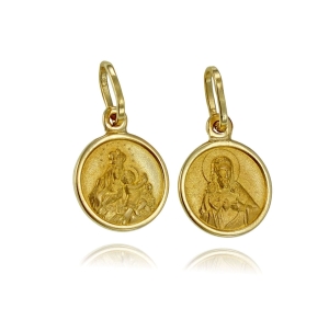 Złoty Mały Medalik Szkaplerz - Próba 585