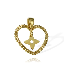 Złoty Wisiorek Serce w Nowoczesnej Formie - Pr. 585