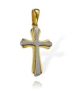 Złoty Dwukolorowy Krzyżyk - Próba 585