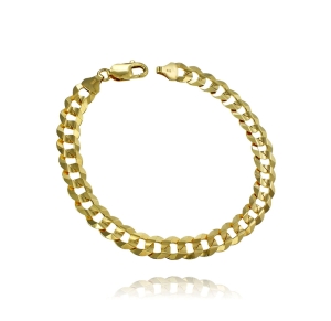 Złota Efektowna Konkretna Męska Bransoletka Pancerka