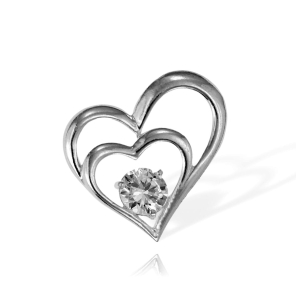 Wisiorek Srebrne Serce z Cyrkonią 