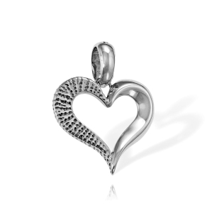 Srebrny Oksydowany Wisiorek Efektowne Serce