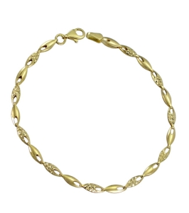 Piękna Modna Złota Fantazyjna Bransoletka - Próba 585