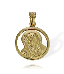 Złoty Medalik Matka Boska Madonna - Próba 585