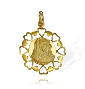 Złoty Medalik Matka Boska Madonna  - Próba 585