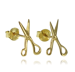 Złote Kolczyki Nożyczki - pr. 585