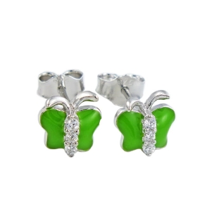 Piękne Srebrne Kolczyki Rodowane Motylki,Motyle  !!!