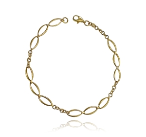 Piękna Modna Złota Bransoletka - Próba 585 